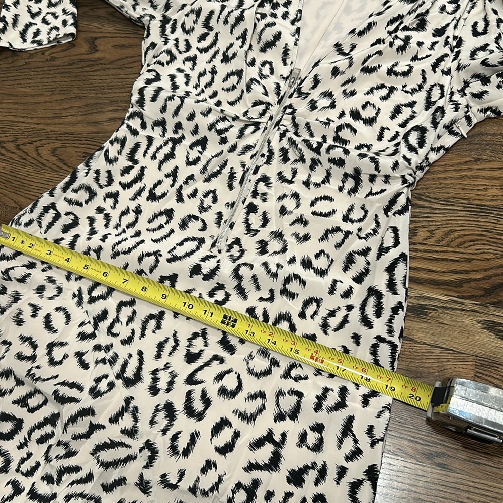 A.L.C. Asymmetrical Leopard Print Dress - Black and White - Picture 14 of 14